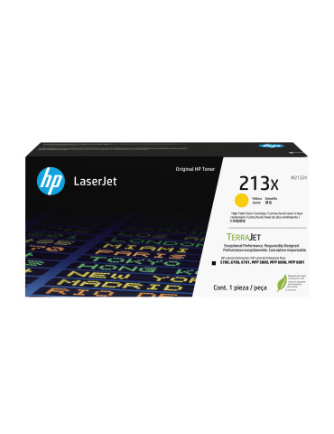 HP 213X riittoisa keltainen alkuperäinen LaserJet-värikasetti