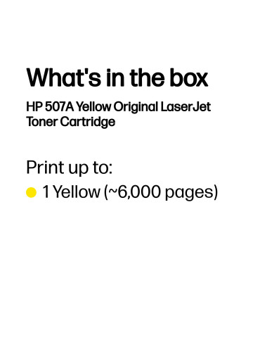 HP 507A, alkuperäinen keltainen LaserJet-värikasetti
