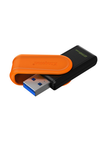 Kingston Technology DataTraveler 256 Gt n muistitikku, USB 3.2, Gen 1, Exodia S (musta oranssi)