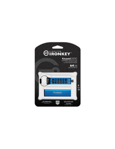 Kingston Technology IronKey 64GB USB-C Keypad 200C, FIPS 140-3 Lvl 3 AES-256