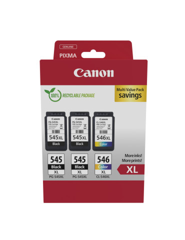 Canon 8286B013 mustekasetti 3 kpl Alkuperäinen Korkea (XL) värintuotto Musta, Syaani, Magenta, Keltainen