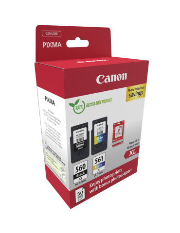 Canon 3712C008 mustekasetti 2 kpl Alkuperäinen Korkea (XL) värintuotto Musta, Syaani, Magenta, Keltainen
