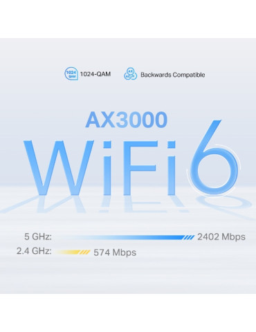 TP-Link Deco X50-5G Kaksitaajuus (2,4 GHz 5 GHz) Wi-Fi 6 (802.11ax) Valkoinen 3 Sisäinen