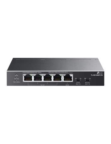 TP-Link TL-SG1005P-PD verkkokytkin Gigabit Ethernet (10 100 1000) Power over Ethernet -tuki Musta