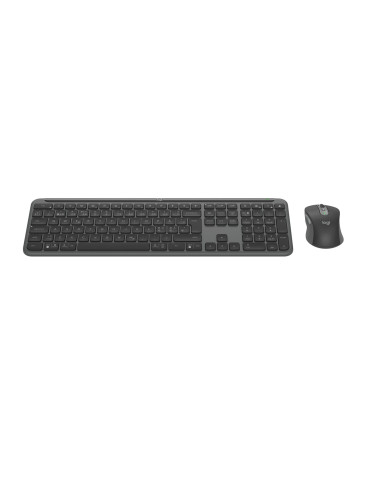 Logitech Signature Slim Combo MK950 keyboard Mouse included Office RF Wireless + Bluetooth QWERTY Nordic Graphite