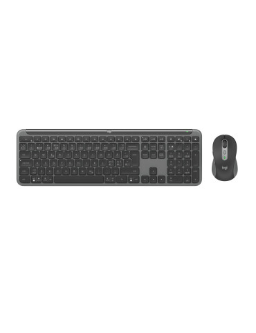 Logitech Signature Slim Combo MK950 keyboard Mouse included Office RF Wireless + Bluetooth QWERTY Nordic Graphite