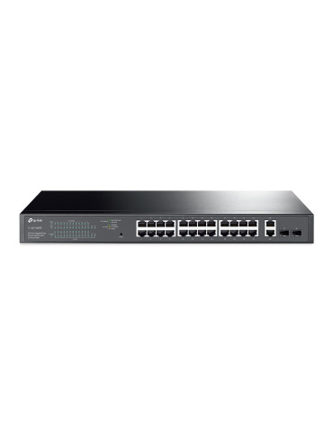 TP-Link TL-SG1428PE verkkokytkin Hallittu L2 Gigabit Ethernet (10 100 1000) Power over Ethernet -tuki 1U Musta