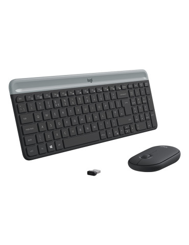 Logitech 920-009200 keyboard Mouse included Universal RF Wireless QWERTY Nordic Graphite