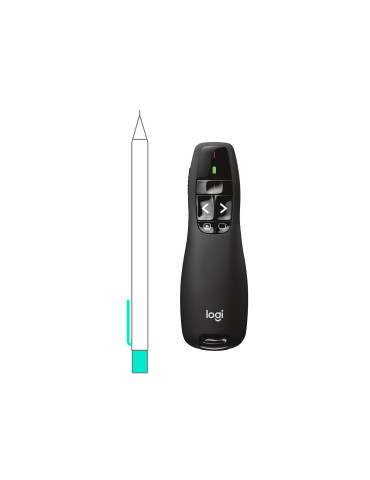Logitech R400 wireless presenter RF Black