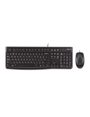 Logitech MK120 keyboard Mouse included Office USB QWERTY US International Black