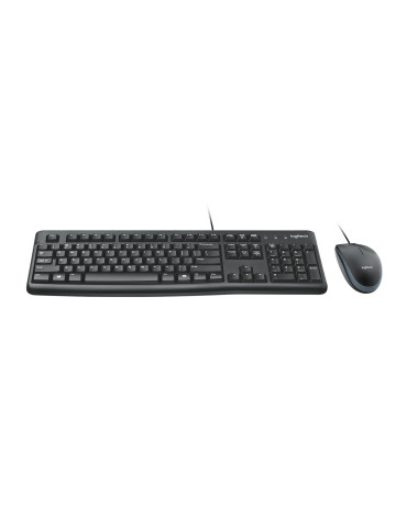 Logitech MK120 keyboard Mouse included Office USB QWERTY US International Black