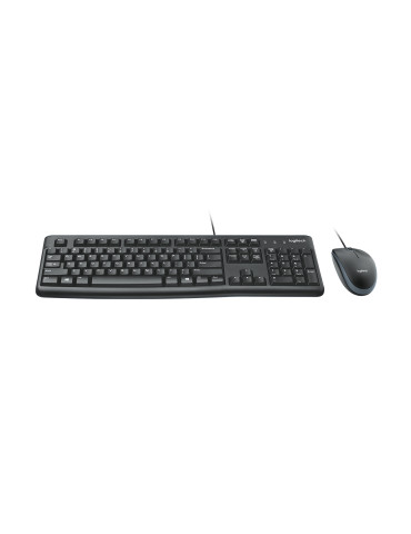 Logitech MK120 keyboard Mouse included Office USB QWERTY US International Black