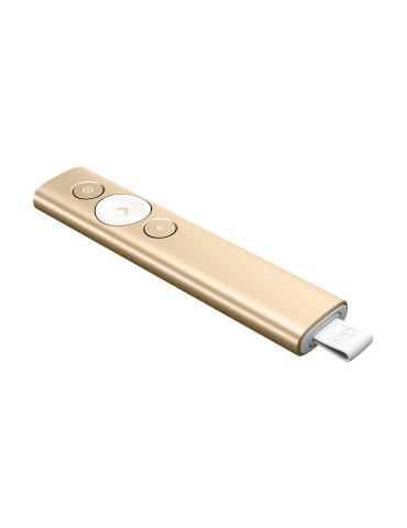 Logitech Spotlight wireless presenter Bluetooth RF Gold