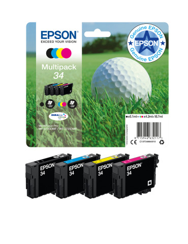 Epson Golf ball 34 Golfboll, DURABrite Ultra-bläck, Multipack, 4 färger