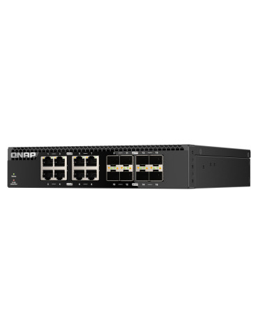QNAP QSW-3216R-8S8T verkkokytkin Hallitsematon L2 10G Ethernet (100 1000 10000) Musta