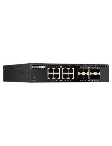 QNAP QSW-3216R-8S8T verkkokytkin Hallitsematon L2 10G Ethernet (100 1000 10000) Musta
