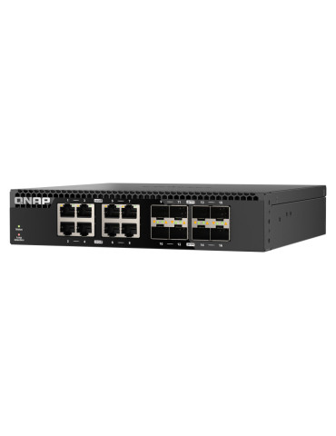QNAP QSW-3216R-8S8T verkkokytkin Hallitsematon L2 10G Ethernet (100 1000 10000) Musta
