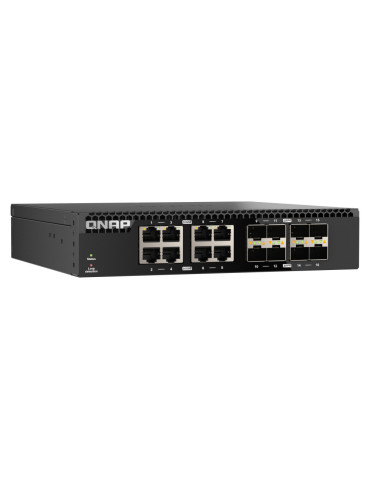 QNAP QSW-3216R-8S8T verkkokytkin Hallitsematon L2 10G Ethernet (100 1000 10000) Musta