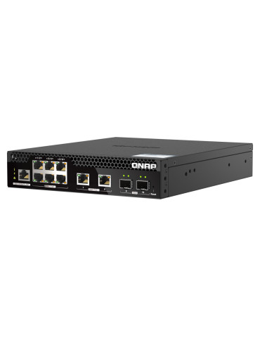 QNAP QSW-M2106PR-2S2T verkkokytkin Hallittu L2 10G Ethernet (100 1000 10000) Power over Ethernet -tuki 1U Musta