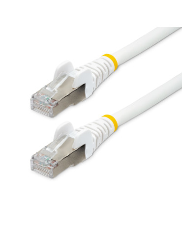 StarTech.com 7,5 m CAT6a Ethernet-kabel - Vit - Low Smoke Zero Halogen (LSZH) - 10 GbE 500 MHz 100 W PoE++ Hakfri RJ-45 med