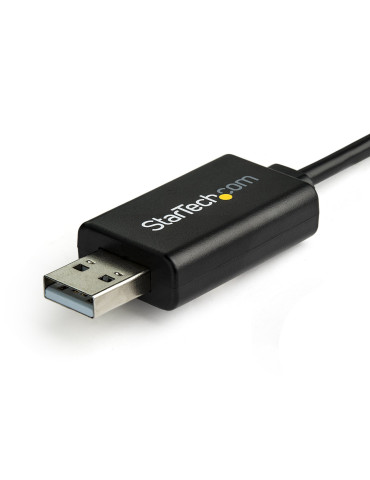 StarTech.com ICUSBROLLOVR kaapelin sukupuolenvaihtaja RJ-45 USB 2.0 Type-A Musta