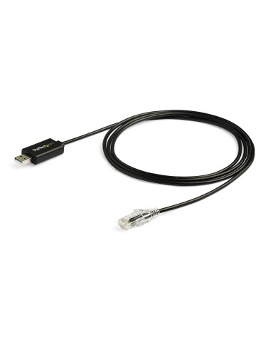 StarTech.com ICUSBROLLOVR kaapelin sukupuolenvaihtaja RJ-45 USB 2.0 Type-A Musta