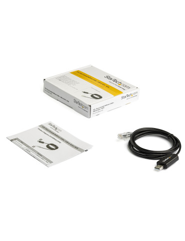 StarTech.com ICUSBROLLOVR kaapelin sukupuolenvaihtaja RJ-45 USB 2.0 Type-A Musta
