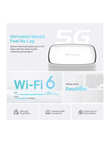 TP-Link Archer AX1800 wireless router Gigabit Ethernet Dual-band (2.4 GHz   5 GHz) 5G White