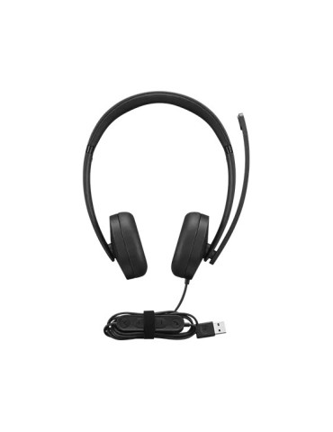Lenovo 4XD1P83425 headphones headset Wired Head-band Calls Music USB Type-A Black