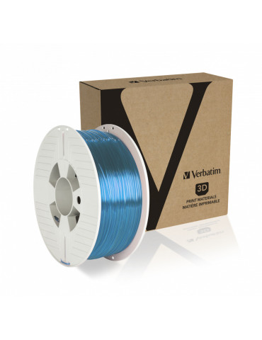 Verbatim 55056 3D printing material Polyethylene Terephthalate Glycol (PETG) Blue, Transparent 2.2 lbs (1 kg)