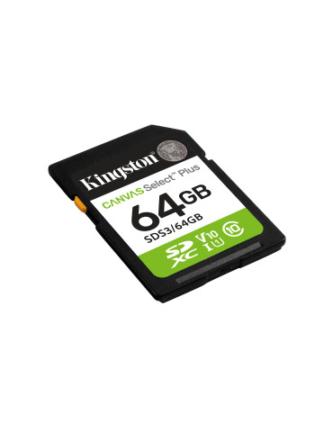 Kingston Technology Canvas Select Plus Gen3 64 GB SD UHS-I Klass 10