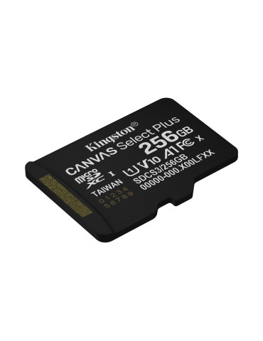 Kingston Technology Canvas Select Plus Gen3 256 GB MicroSDXC UHS-I Klass 10