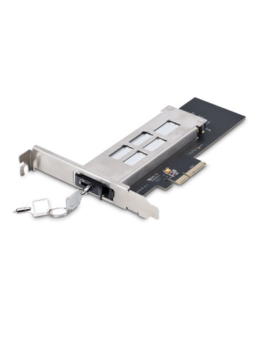 StarTech.com M.2 NVMe SSD till PCIe x4 flyttbart ställ bakplan med avtagbart fack för PCI Express-utbyggnadskortplats,