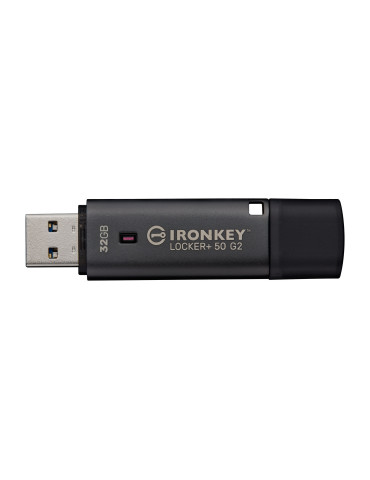 Kingston Technology IronKey Locker+ 50 G2 USB-sticka 32 GB USB Type-A 3.2 Gen 1 (3.1 Gen 1) Svart