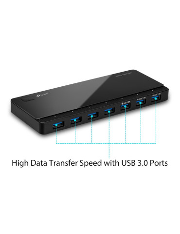 TP-Link UH700 interface hub USB 3.2 Gen 1 (3.1 Gen 1) Micro-B 5000 Mbit s Black