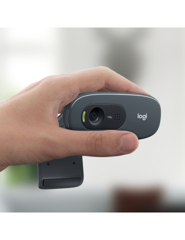 Logitech C270 HD webcam 3 MP 1280 x 720 pixels USB Gray, Dark Gray