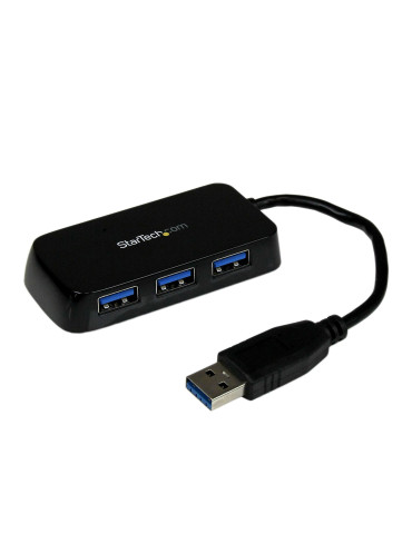 StarTech.com ST4300MINU3B interface hub USB 3.2 Gen 1 (3.1 Gen 1) Type-A 5000 Mbit s Black