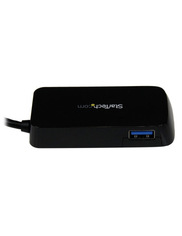 StarTech.com Bärbar SuperSpeed mini USB 3.0-hubb med 4 portar - 5Gbps - Svart