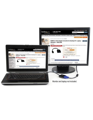 StarTech.com HDMI till VGA-adapter för stationär bärbar dator Ultrabook - 1920x1080