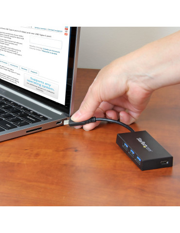 StarTech.com HB30C3A1CFB interface hub USB 3.2 Gen 1 (3.1 Gen 1) Type-C 5000 Mbit s Black