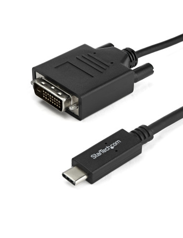 StarTech.com 2 m USB-C till DVI-kabel - 1920 x 1200 - Svart