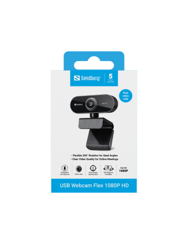 Sandberg USB Webcam Flex 1080P HD