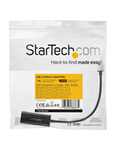 StarTech.com USB-C till DisplayPort-adapter - 8K 30 Hz