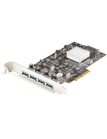 StarTech.com 4-portars USB PCIe-kort - 10 Gbps USB 3.1   3.2 Gen 2 Type-A PCI Express-expansionskort med 2 styrenheter - 4 x