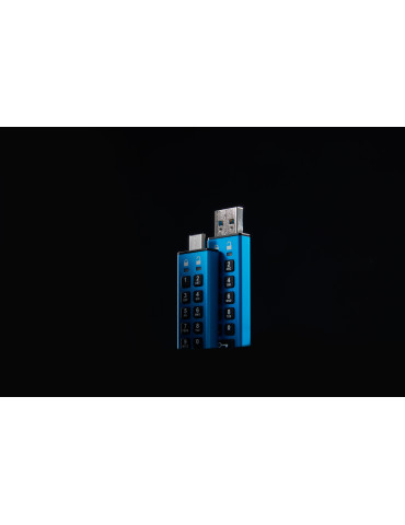 Kingston Technology IronKey Keypad 200 USB-sticka 16 GB USB Type-A 3.2 Gen 1 (3.1 Gen 1) Blå