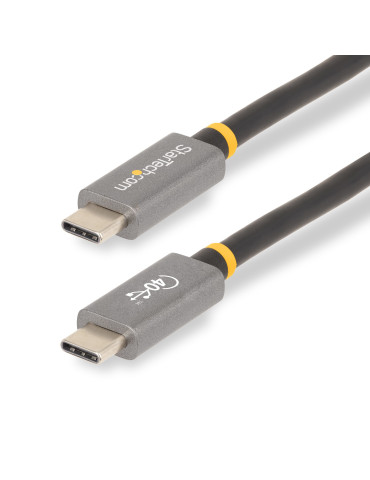 StarTech.com 1 m USB4-kabel, USB-IF-certifierad USB-C-kabel, 40 Gbps, USB Type-C dataöverföringskabel, 100 W strömförsörjning,