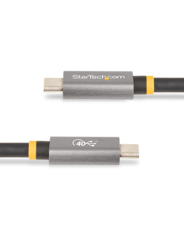 StarTech.com 1 m USB4-kabel, USB-IF-certifierad USB-C-kabel, 40 Gbps, USB Type-C dataöverföringskabel, 100 W strömförsörjning,