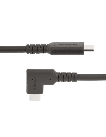 StarTech.com 50 cm USB-C-kabel, rätvinklad, USB 10 Gbps, 100 W (5 A) strömförsörjning, 8K 60 Hz 4K 144 Hz DP alt-läge, robust