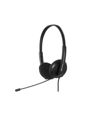 Sandberg 126-46 headphones headset Wired Head-band Office Call center USB Type-C Black