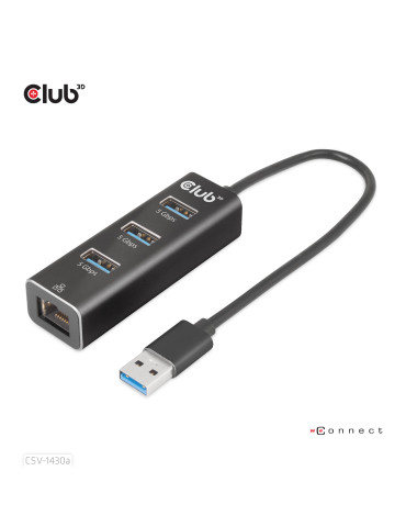 CLUB3D CSV-1430a Wired USB 3.2 Gen 1 (3.1 Gen 1) Type-A Black